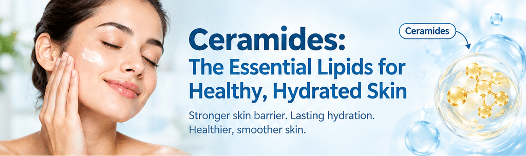Skin barrier protection and moisture retention by ceramides